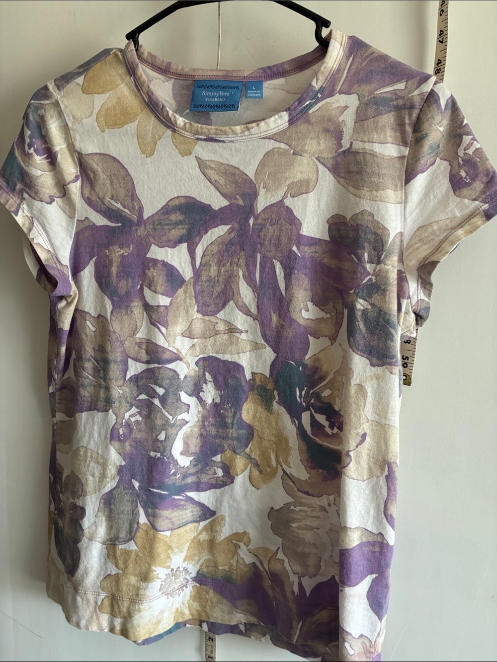 Simply Vera Vera Wang 100 cotton tee size large